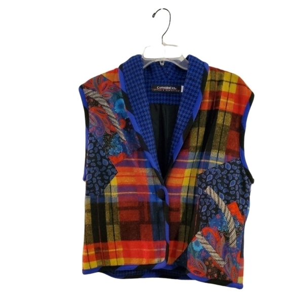 Canvasbacks Lutton & Horsefield Multicolor Wool Blend Vest Sz M - Picture 1 of 11